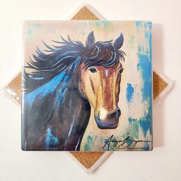 Horse Sandstone Coaster by Angie Bryan of Angie Bryan Creations - Picture 2 of 7